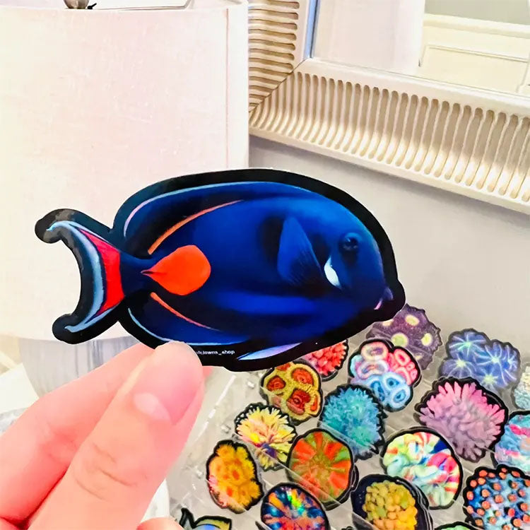 Fun Achilles Tang Sticker Holographic sticker! Show your aquarium love ...