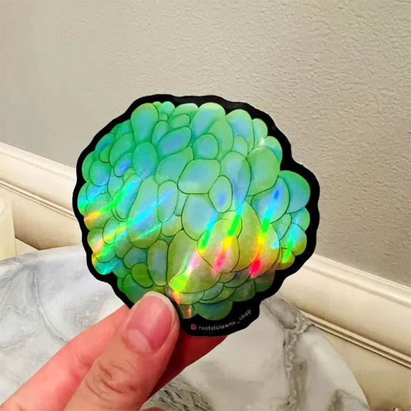 Green Neon Bubble Coral Sticker