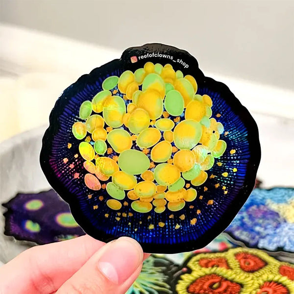 OG Bounce Mushroom Coral Sticker Holographic